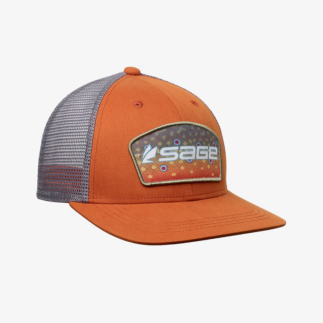 Sage Patch Trucker Hat - Brook Trout Orange