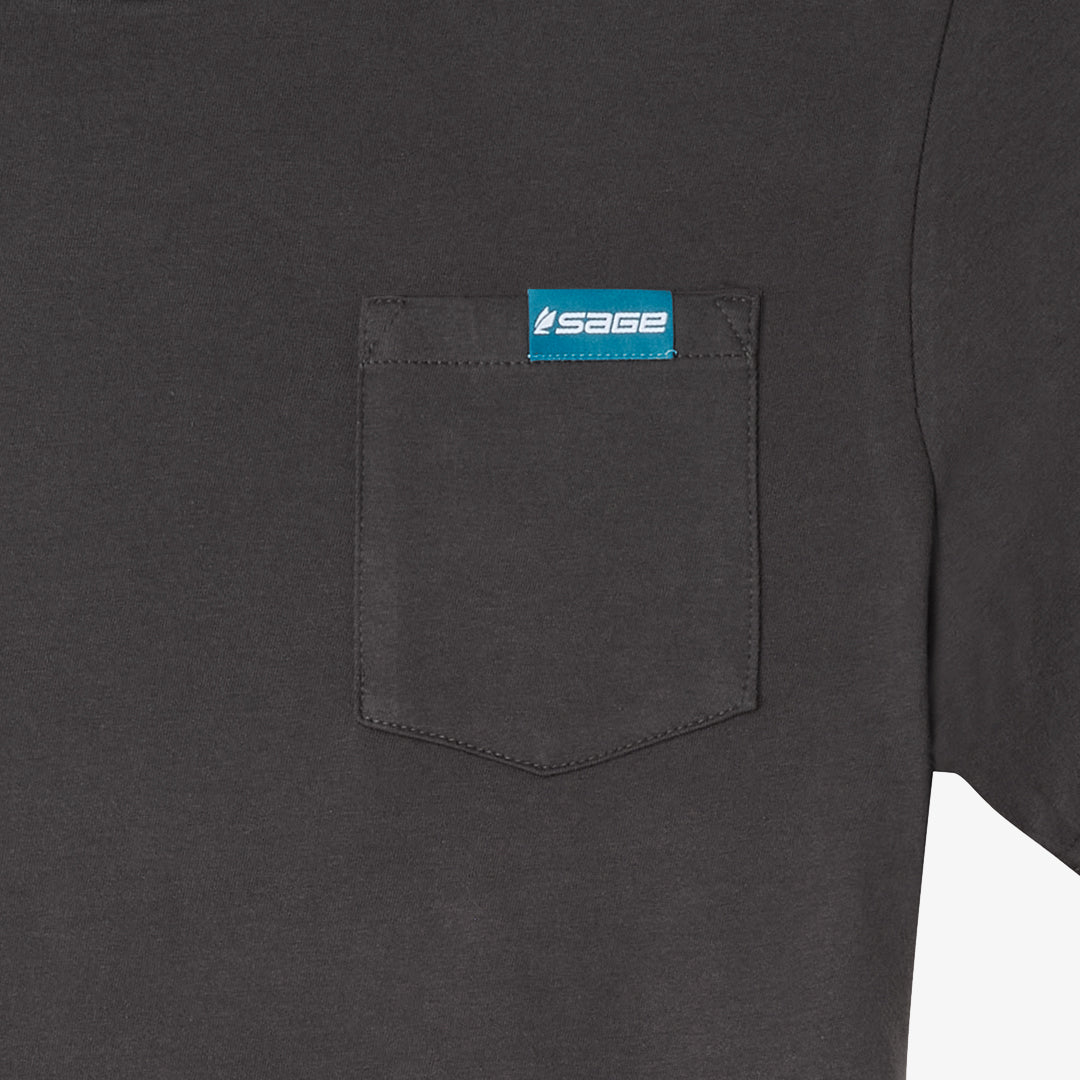 M's Sage Logo Pocket Tee Charcoal
