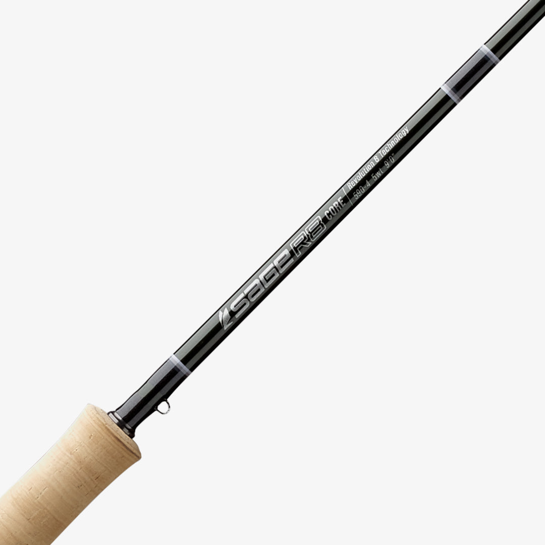 Sage  R8 CORE 6100-4FB Fly Fishing Rod 6 Weight, 10ft, Fighting Butt