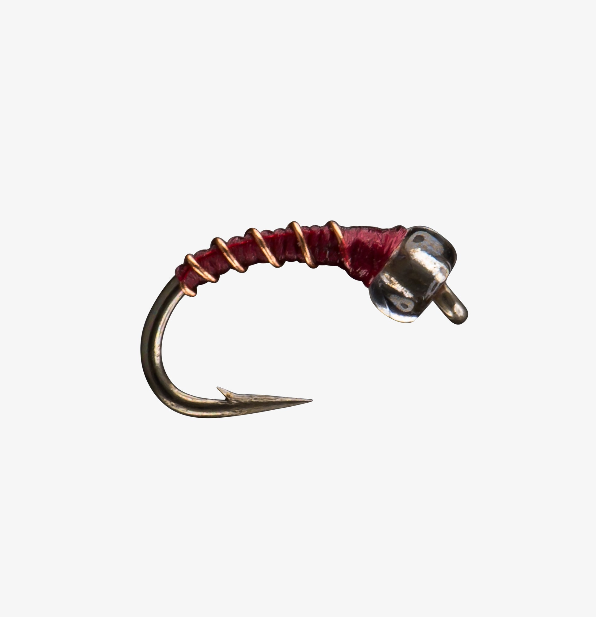 Glass Zebra Midge Maroon