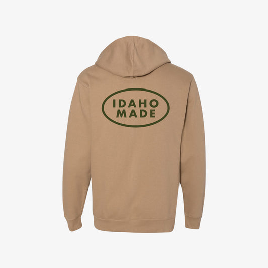 Image of the Idaho Made Hoodie, back.