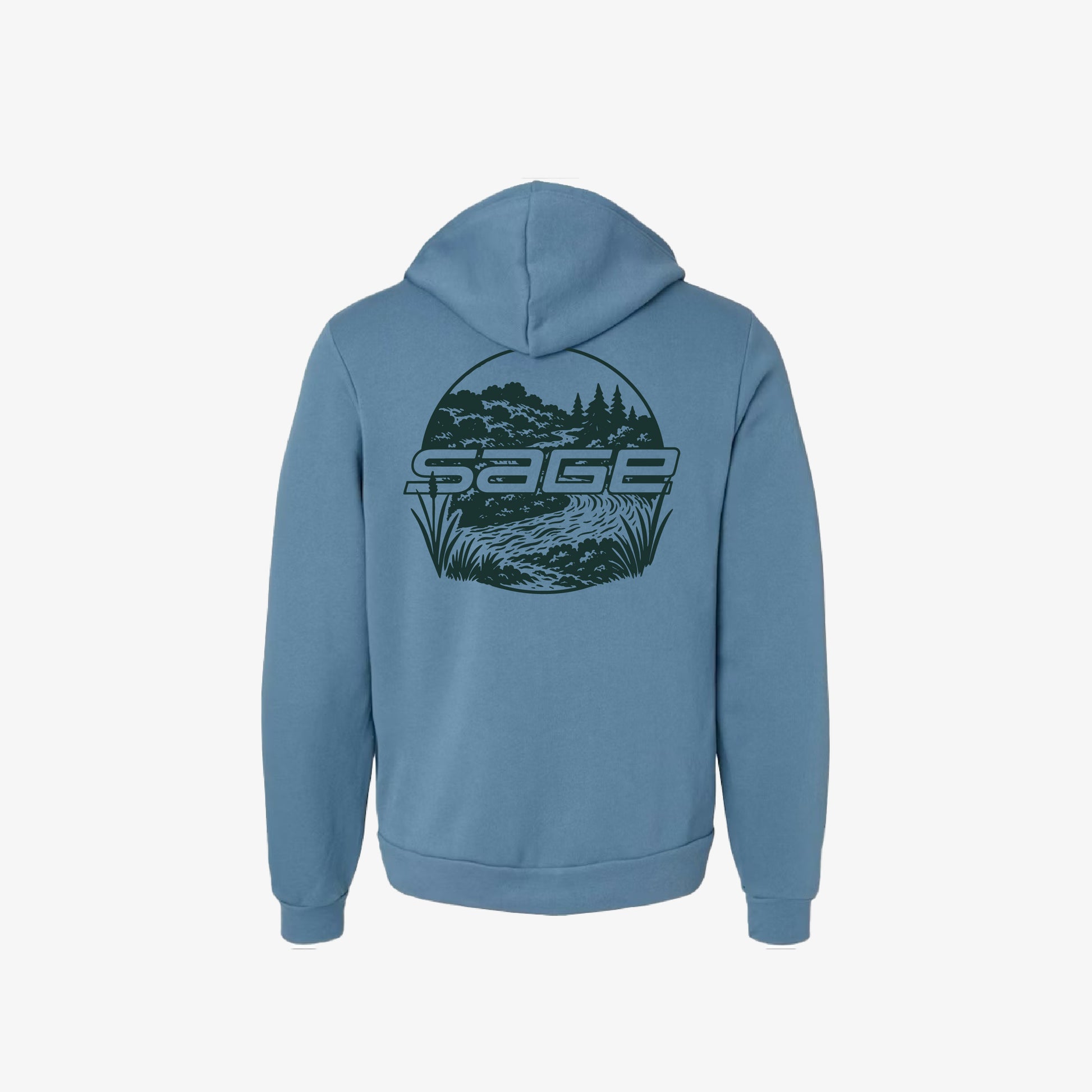 Image of the Creekside Zip Hoodie, back. 