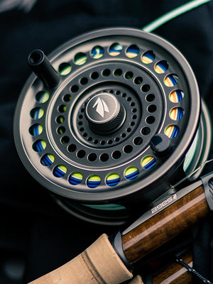 spey reels tile, image of spey reel in boat