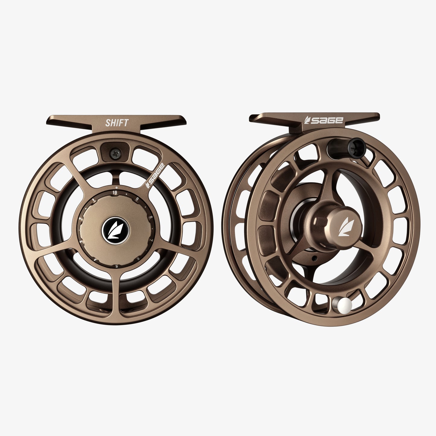 Bronze Shift reel front and back view