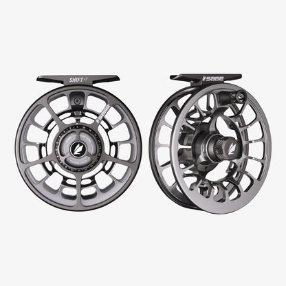 Silver Pine Edition Shift LT reel front and back view