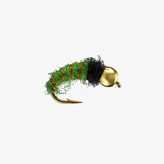 CaddisLarvaBead BrightGreen 