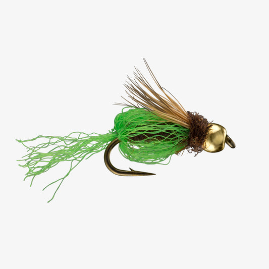 CaddisSparklePupaBead BrightGreen 