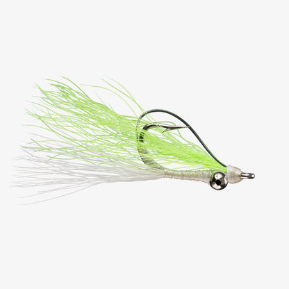 SkinnyWaterClouserMinnowWeedless ChartreuseWhite 