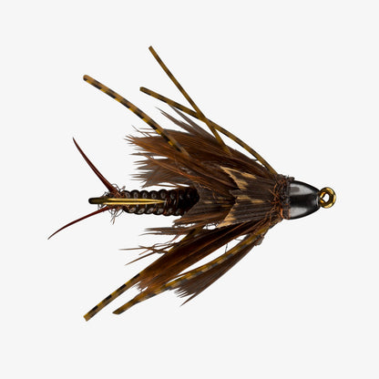 Black/Brown - Top View Of Hookup Stone Pattern - Bead Nymph