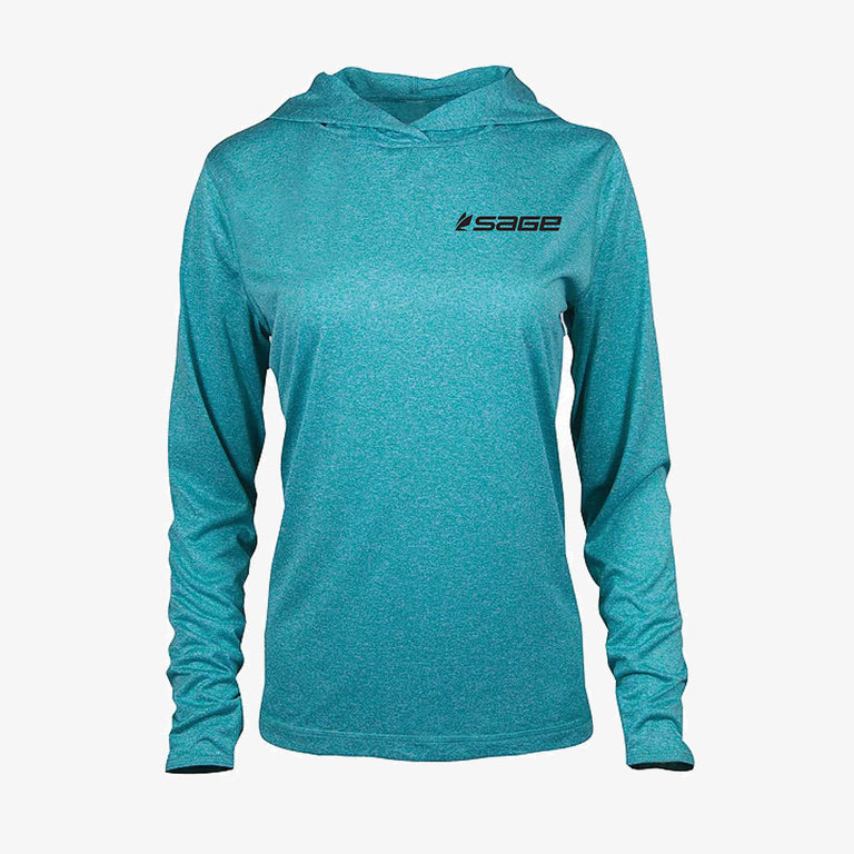 Sage women's Sun Hoodie in turquoise