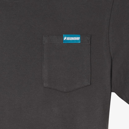M's Sage Logo Pocket Tee Charcoal
