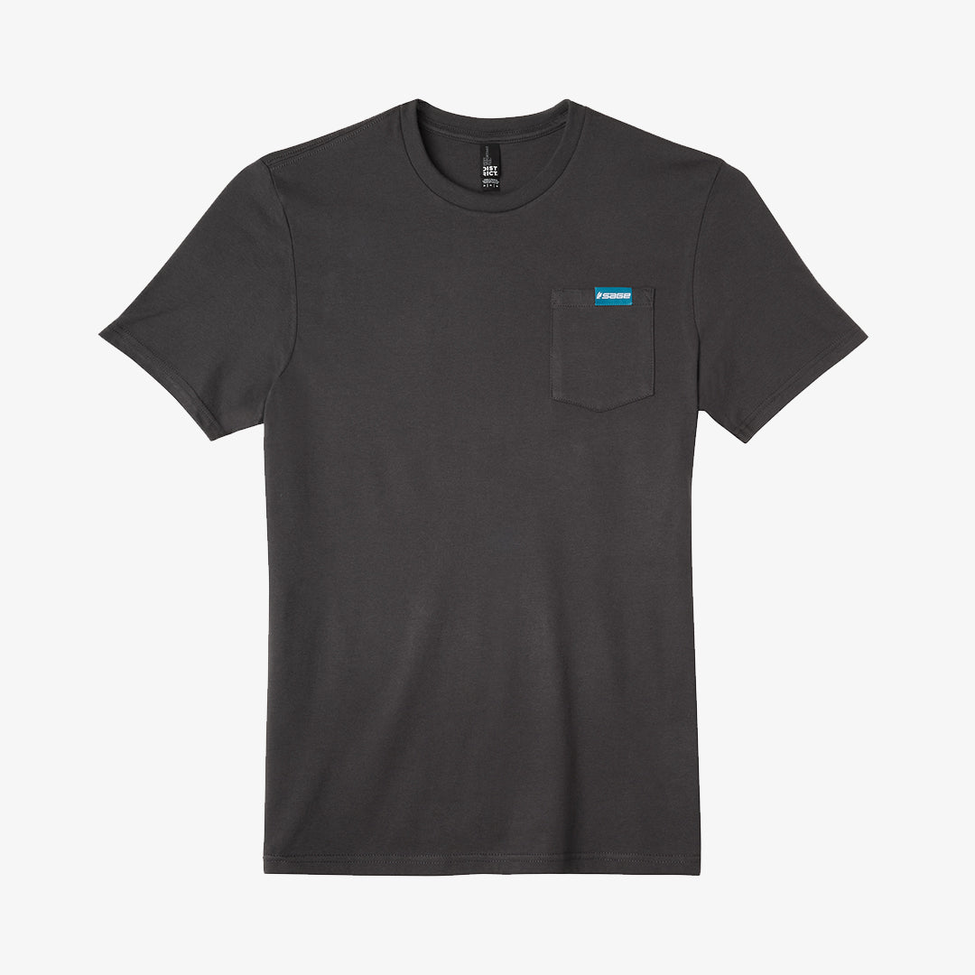 Logo Pocket Tee - Charcoal | Sage