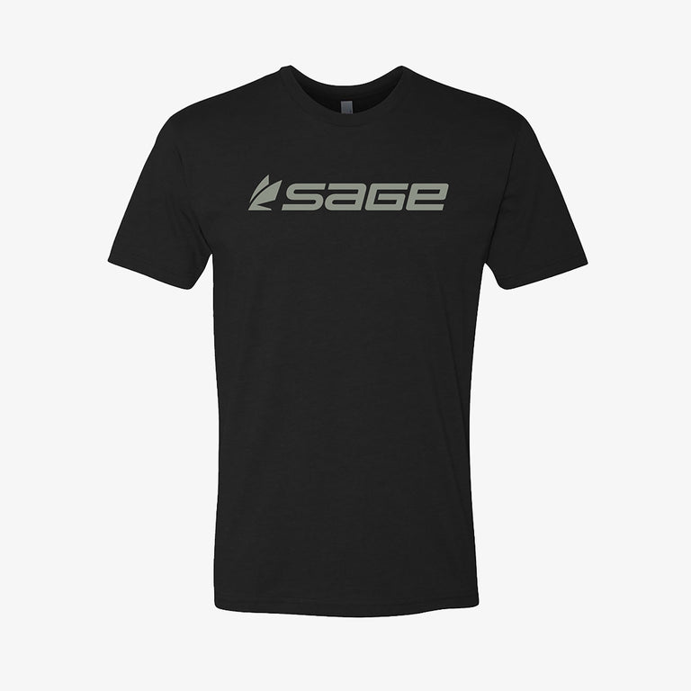 Sage fly fishing t-shirt in black