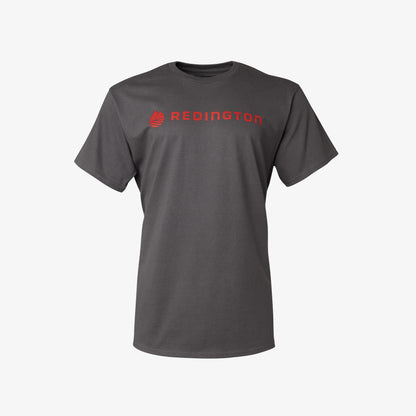 A gray t-shirt with the Redington logo printed in red across the chest.