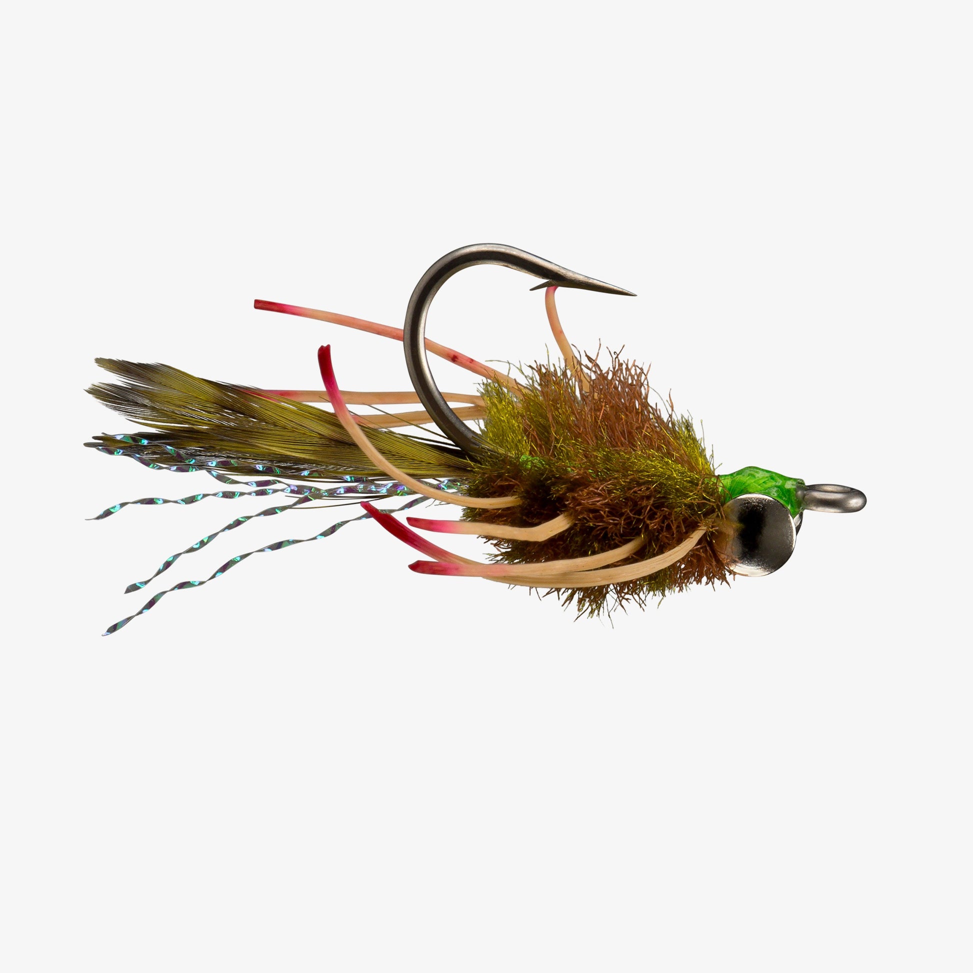 Olive - Permit Crab Pattern - Saltwater Flats