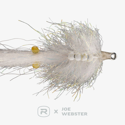 White - Bottom View Webster Tactical Shrimp TB Pattern - Saltwater Striper